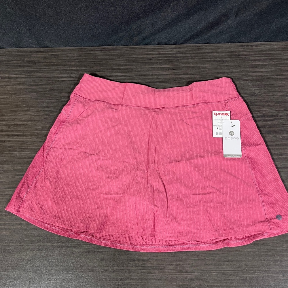 NWT Apana Pink Textured Athletic Skort Sz XL